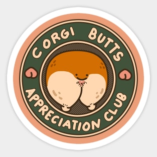 Corgi Butts Appreciation Club Sticker